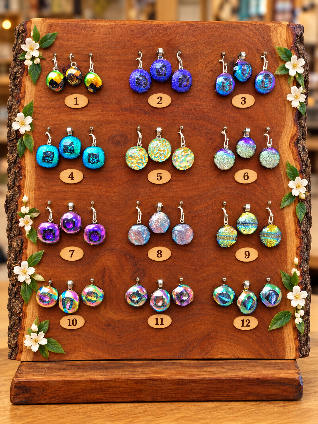 Dichroic Sieraden set - Kies het nummer van de set op het plankje. - Afbeelding 2